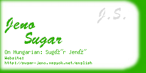 jeno sugar business card